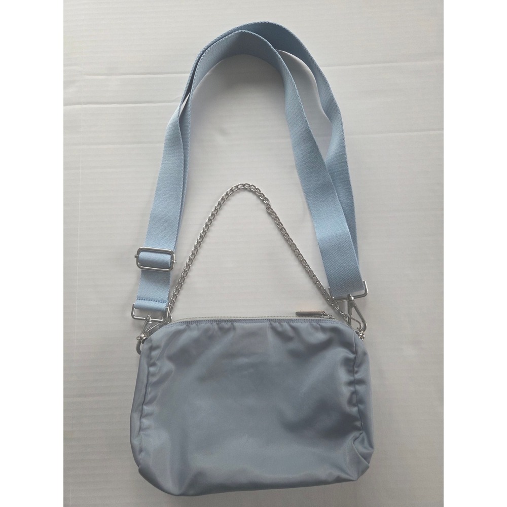 Prada Small Light Blue Nylon Pouch
